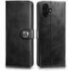 WOW IMAGINE Shockproof Flip Cover Back Case for Samsung Galaxy M17e 5G | F70e 5G | M07 | F07 | A07 | A07 5G (Designer Button Flip Case | Inbuilt Wallet Pockets & Stand | Leather Finish | Haze Black)