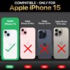 WOW IMAGINE Ultra-Hybrid Back Case Cover for iPhone 15 Compatible with MagSafe | Sleek Hard Crystal Clear Back | Drop & Camera Protection | Shockproof Mobile Case For iPhone 15 (PC & TPU, Transparent)