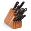 WÜSTHOF Gourmet Twelve Piece Block Set | 12-Piece German Knife WÜSTHOF Gourmet Twelve Piece Block Set | 12-Piece German Knife Set | Precise Laser Cut High Carbon Stainless Steel Kitchen Knife Set with 15 Slot Wood Block – Model 9312
