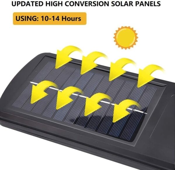 Wall Lights with Remote Control and Motion Sensor Bright Security LED Waterproof Street Lamps with Solar Outdoor Lights, Waterproof Portable Security Floodlight for Porch Garden