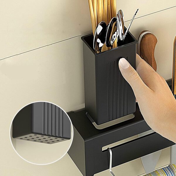Wall-Mounted-Kitchen-Shelf-Rack-Knife-Holder-with-Hooks-Towel-Hanger-Cutlery-Storage-Metal-Utensil-Organizer-for-Spatula-Ladle-Spoon-44x4.5x8cm-–-Multi-Purpose.jpg Wall Mounted Kitchen Shelf Rack; Knife Holder with Hooks; Towel Hanger & Cutlery Storage; Metal Utensil Organizer for Spatula, Ladle, Spoon (44x4.5x8cm) – Multi-Purpose