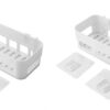 Wall Mounted Plastic Storage Shelf Multipurpose Organizer Rack for Bathroom Kitchen Utensils Toiletries and Daily Essentials (2)