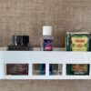 Wall Mounted Storage Shelf Organizer for Kitchen and Bathroom No Drill Adhesive Rack for Toiletries Spices Shower Accessories Holder Box