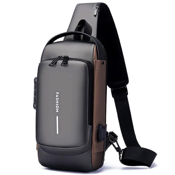 Waterproof Polyester Slim Unisex Crossbody Sling Bag Chest Backpack Men's Waterproof Polyester Slim Unisex Crossbody Sling Bag Chest Backpack Men's Shoulder Bag, Leisure Travel Handbag, Hard Shell Anti-Theft Chest Bag
