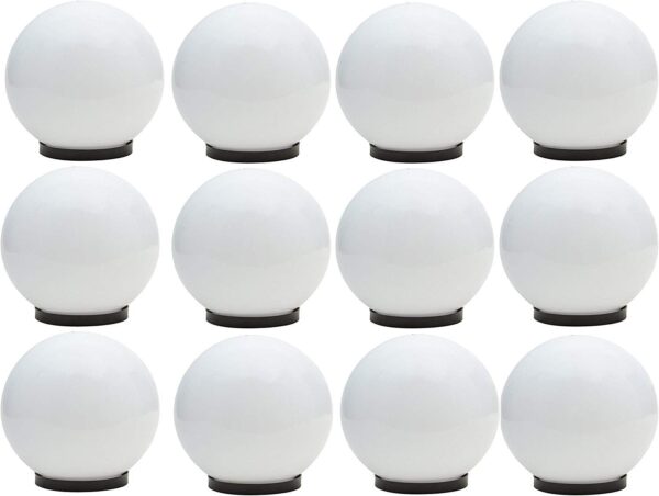 Weldecor Weldeocor Unbreakable PVC Milky White Doom Shape Outdoor, Waterproof, Rust-Resistant Set of 12? Globe Light for Home, Office, Resort, Hotel, Garden, Banquet, Main Gate Boundary