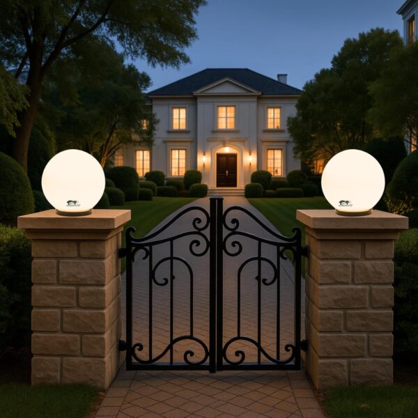 Weldecor Weldeocor Unbreakable PVC Milky White Doom Shape Outdoor, Waterproof, Rust-Resistant Set of 12? Globe Light for Home, Office, Resort, Hotel, Garden, Banquet, Main Gate Boundary