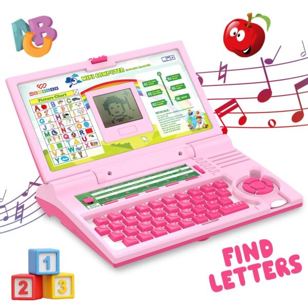 Wembley Educational Laptop for Kids Toys for 2-5 Years Learning Wembley Educational Laptop for Kids Toys for 2-5 Years Learning Activity Computer Educational Toy for 3 Years Old Boy Learn Alphabet,Letter,Words,Games,Mathematics,Music,Logic Memory Tool,Multicolour
