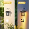 Westret Solar Hanging Lantern Outdoor Waterproof LED Light, Decorative Garden Lantern with Solar Panel, Patio Yard Pathway Porch Lighting, Auto On/Off