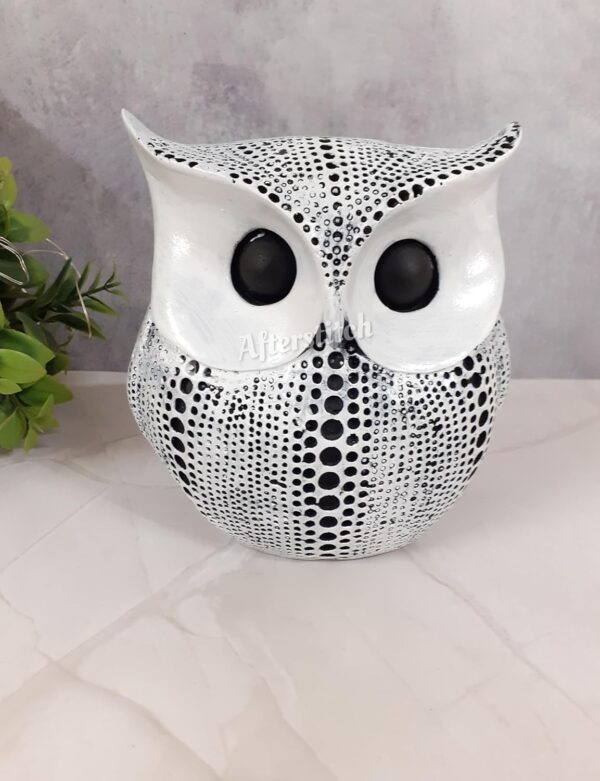 White owl Idol Big Statue for Home Feng Shui Office Table décor showpiece Figurines Lucky Charm Beautiful Gifts and Collectibles