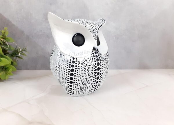 White owl Idol Big Statue for Home Feng Shui Office Table décor showpiece Figurines Lucky Charm Beautiful Gifts and Collectibles