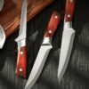 Wizbiz Meat Cleaver 3PCS Butcher Kitchen Knife Set Stainless Steel Slaughter Boning Knife for Meat Bone Fish Fruit Vegetables Slicing Chef Knife