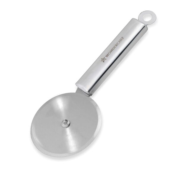 Wonderchef Ambrosia Pizza and Sandwich Cutter | Food-Grade Stainless-Steel Blades Wonderchef Ambrosia Pizza and Sandwich Cutter | Food-Grade Stainless-Steel Blades and Handle | Built-in Finger Guard | Multi-Purpose Use for Roti, Paratha, Dough | Dishwasher Safe | 1-Year Warranty