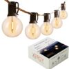 XERGY Outdoor String Lights 50 Feet G40 Globe LED Lights with 52 Edison LED Break Proof Bulbs + 2 Extra, Light for Backyard Terrace Garden Balcony Party Decor Diwali Lights for Home Decoration
