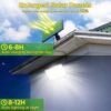 XERGY Solar LED Flood Light – 310 LED Curved Wide-Angle Outdoor Security Wall Light with Motion Sensor & Remote Control | Waterproof | 5-Meter Attached Cable for Home, Garden, Parking, Gate & Yard