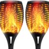 XERGY Solar Lights Outdoor Waterproof Dancing Fire Mashaal Flame Torch 96 Led 2200 Mah Battery Lantern Landscape Lighting Dusk to Dawn Auto On/Off Security Torches (Pack of 2) - Abs, Polycarbonate