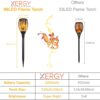 XERGY Solar Lights Outdoor Waterproof Dancing Fire Mashaal Flame Torch 96 Led 2200 Mah Battery Lantern Landscape Lighting Dusk to Dawn Auto On/Off Security Torches (Pack of 2) - Abs, Polycarbonate