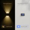 XIBO 6 LED Wall Solar Light Solar Security Lights Solar Wall Light Outdoor Waterproof Balcony Wall Lights for Courtyard Street Landscape Garden Decor Lamp Outdoor Wall Lamp.