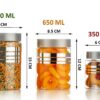 XMART INDIA 12-Piece Airtight Storage Container Set with 12 Free Spoons Unbreakable Plastic 1200Ml, 650Ml & 350Ml Storage Organiser Containers, Kitchen Accessories Items for Home Pack of 12, Clear