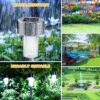 XSOURCE Solar Outdoor Lights, Solar Lights Outdoor Waterproof, Stainless Steel LED Pathway Lights Outdoor Solar Lights Solar Garden Lights for Patio, Lawn, Yard and Landscape (Cool White, 5)