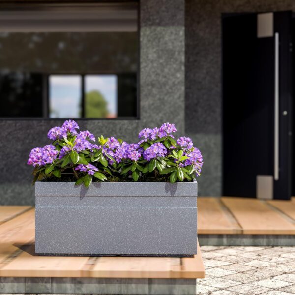 YUCCABE ITALIA FOXB GT 24 INCH Rectangle Pots for Plants YUCCABE ITALIA FOXB GT 24 INCH Rectangle Pots for Plants Highly Durable Polymers Lightweight Indoor Outdoor Flower Pot Gamla Tree Planter Container Planters for Living Room, Balcony Garden