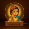 ZOCI VOCI Bal Krishna LED Photo Frame Lamp with Light – Krishna Night Lamp for Pooja Room, Spiritual Home Décor, Diwali Gift, Temple Decoration, Bedside Table Lamp (Warm Light)