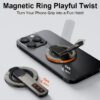 ZORBES® for MagSafe Phone Grip Stand, 3-in-1 Magnetic Finger Ring Holder with Double-Sided Magnet, Fidget Toy Design, 360°Roration Magnetic Phone Stand for iPhone 16/15/14/13/12 Series