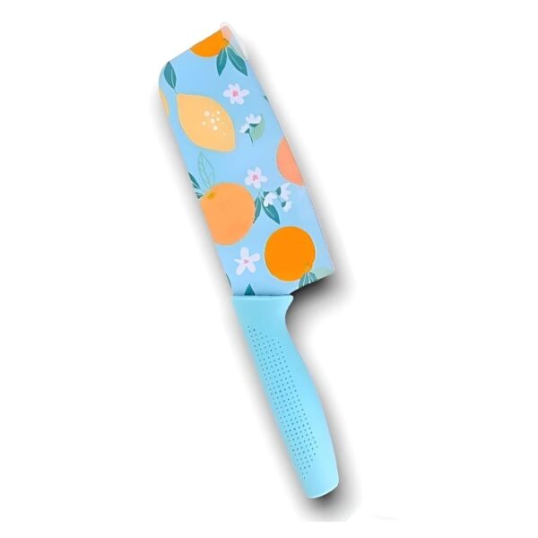 ZYCRONIX Kitchen Knife Set, Stainless Steel, Professional, Colour Printing, Non-Slip Handle (Blue 1Pcs)