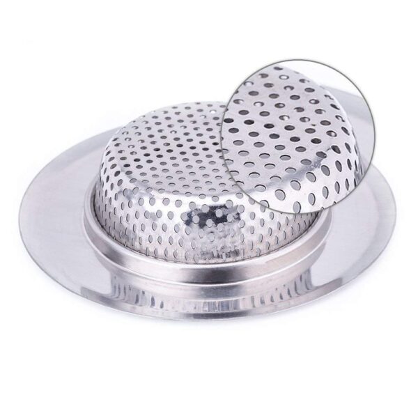 Zollyss 1 Pcs Kitchen Sink Strainer Heavy Duty Stainless Steel Strainer Kitchen Drain Basin Basket Filter Stopper Drainer Sink Jali - 11.5 Cm, 51 Mm