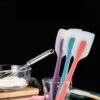 Zollyss Silicone Spatulas Heat Resistant Flexible Spatula 450F with Stainless Steel Core - FDA Grade Premium Kitchen Utensils with Good Grip 27 cm, 1 Pc (Random Color)