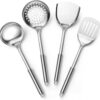 Zollyss-Stainless-Steel-Kitchen-Set-4-Piece-Cooking-Utensils-with-Ladle-Solid-Slotted-Turner-Skimmer-Heat-Resistant-Dishwasher-Safe.jpg Zollyss Stainless Steel Kitchen Set | 4-Piece Cooking Utensils with Ladle, Solid & Slotted Turner, Skimmer | Heat Resistant & Dishwasher Safe