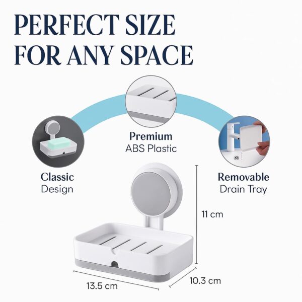 Zuku-Soap-Holder-for-Bathroom-Stickable-Wall-Mounted-Soap-Stand-Self-Adhesive-Soap-Holder-with-Drainage-Tray-Soap-Case-for-Wall-Bathroom-Accessories-2.jpg Zuku Soap Holder for Bathroom Stickable Wall Mounted Soap Stand Self Adhesive Soap Holder with Drainage Tray Soap Case for Wall Bathroom Accessories (2)