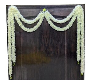 afarza Garland Toran for Door Hanging Entrance Decoration Bandarwal Handmade afarza Garland Toran for Door Hanging Entrance Decoration Bandarwal Handmade Festival Wedding Backdrop Haldi Mehndi Home Decor 4 Pieces (White)