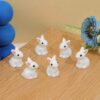 ascension Bunny Figurine Resin Rabbit Figurine Rabbit Doll for Home ascension Bunny Figurine Resin Rabbit Figurine Rabbit Doll for Home Fairy Garden Dollhouse Decoration Animals Miniature Crafts for Kids Gifts (Pack of 6)