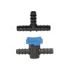 drip Irrigation kit Accessories 12mm Tee & 12 mm Straight Connectors with Tap- Coke Combo Pack (12MM TEE-15 Qty/TAP-15 Qty)