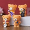 eCraftIndia Valentine Gift for Girlfriend Boyfriend Set of 4 Cute Teddy Bears Playing Musical Instruments Decorative Showpieces Valentines Day Gift for Husband Wife Her Him Valentine Decoration Item