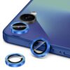 for Samsung Galaxy Z Flip 7 Camera Lens Protector, Individual Metal Ring Tempered Glass Lens Cover, [Strong Adsorption] Scratch Resistant Ultra-Thin HD Clear Lens Cover, 1 Set-Titanium Blue