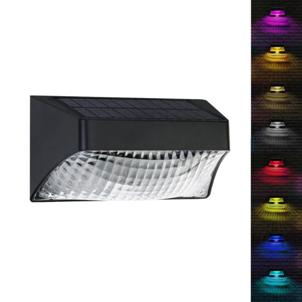 hardoll Acrylonitrile Butadiene Styrene Solar Wall Lights For Home Waterproof Garden 4 Led Outdoor Decorative Lamp (Pack Of 1)
