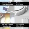 hardoll Solar Ceiling Light 100W with Remote Controlled Outdoor LED Waterproof Garden Indoor Lamp(Warm & Cool White)