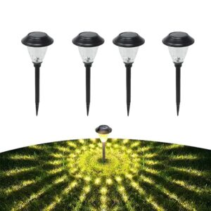 hardoll Solar Decorative Pathway Lights for Home Outdoor Garden Waterproof hardoll Solar Decorative Pathway Lights for Home Outdoor Garden Waterproof LED Warm White Lamp (Pack of 4)