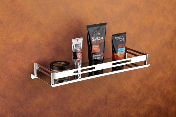 iSTAR 304 Stainless Steel Bathroom Shelf/Stand Kitchen Shelf/Bathroom Shelf and Rack/Bathroom Accessories Silver Stainless Steel Wall Shelf (12 X 5 Inches)
