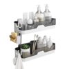 iSTAR Plastic Self-Adhesive Bathroom Corner Shelf Kitchen Rack Holder Wall Mounted Shelves Storage Organizer for Bathroom Kitchen Hardware Accessories, Pack of 1, Multicolour