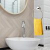 iSTAR Stainless Steel 304 Grade Chrome Finished Round Napkin Ring/Towel Ring/Napkin Holder/Towel Hanger/Towel Holder for Bathroom/Kitchen/Wash Basin (Silver)