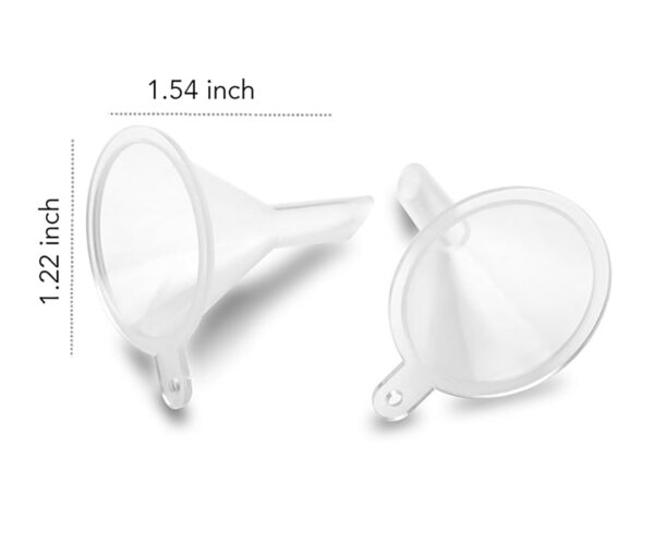 iSnuff Mini Funnel Small Plastic Funnel 5-Pack for Lab Bottles, Sand Art, Perfumes, Spices, Powder, Essential Oils, Recreational Activities Kitchen Food Grade.