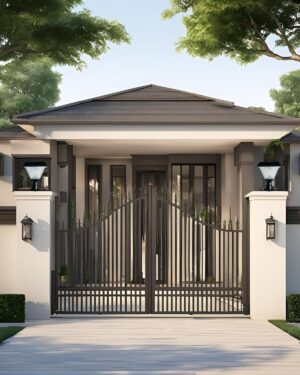 kh Solar Main Gate Pillar Light 34LEDs, RGB Multicolour Modes (Cool White, Warm White, Warm, RGB), Remote Control, IP65 Waterproof ABS Outdoor Garden & Pathway Lighting