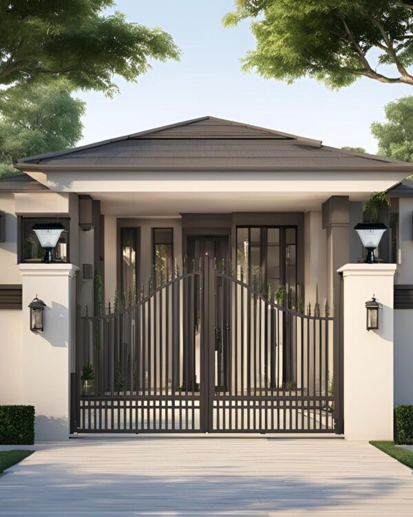 kh Solar Main Gate Pillar Light 34LEDs, RGB Multicolour Modes (Cool White, Warm White, Warm, RGB), Remote Control, IP65 Waterproof ABS Outdoor Garden & Pathway Lighting