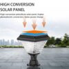kh Solar Main Gate Pillar Light 34LEDs, RGB Multicolour Modes (Cool White, Warm White, Warm, RGB), Remote Control, IP65 Waterproof ABS Outdoor Garden & Pathway Lighting