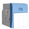 rts 3-in-1 Universal Travel Adapter Multi-Plug with Individual Switch Socket with Spike Buster Fuse Protected | multiplug Three pin Plug Socket |3 PIN 3 Way Plug for Home, Office Laptop Desktop Blue