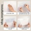 Panchhi Store Wall Mounted Garbage Bag Storage Box Punch Free Trash Bag Dispenser No Drill Plastic Organizer for Kitchen Bathroom Cabinet Under Sink Space Saving Holder White Pack of 1