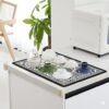 Yagzon Dish Drying Mat for Kitchen Wet Utensils (58CM*38CM)/Kitchen Sink Mat/Counter Top/Water Adsorbent/Quick Dry/Waterproof Anti-Slip mat