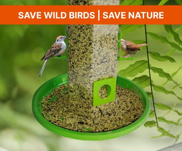 1777633951_Hanging-Bird-Feeder-for-Balcony-I-Outdoor-Bird-Food-Feeder-I-6-Feed-Nozzles-900gram-Bird-Food-Capacity-Green-Pack-of-2-Pcs.jpg Hanging Bird Feeder for Balcony I Outdoor Bird Food Feeder I 6 Feed Nozzles | 900gram Bird Food Capacity (Green, Pack of 2 Pcs)